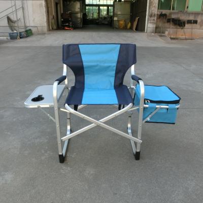 China Traditional Outdoor Camping Director Chair With Table And Coolerbag Alu Foldable Frame for sale