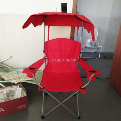 China Fishing Chair Canopy Folding Camping Chair Outdoor Portable Beach Chair With Sunshade for sale