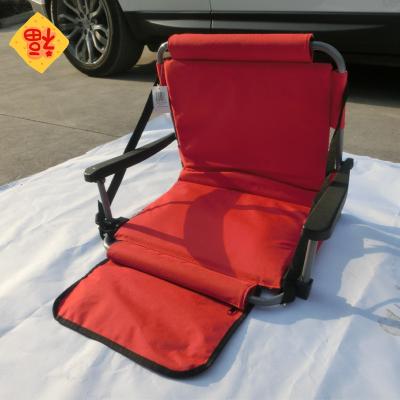 China Light Weight Single Folding Portable Beach Chair Football Stadium Seat Chair With Padded Cushion Chair For Beach for sale