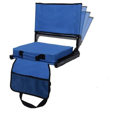 China Lightweight Single Folding Adjustable Portable Football Stadium Seat Chair With Padded Cushion for sale