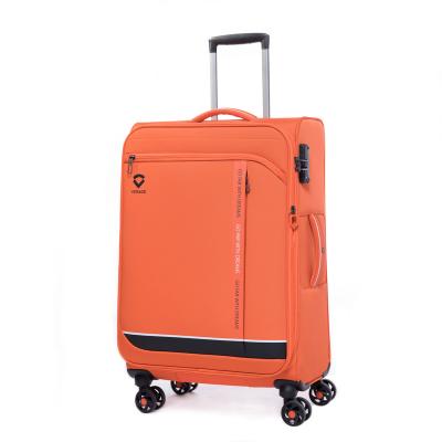 China Lightweight Polyester VERAGE Suitcase 3 Double Wheels Softside 4 Wheels Luggage Set For Travel for sale