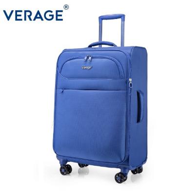 China Ultra light polyester VERAGE softside spinner wheels luggage 3pcs set trolley bag suitcase for travel for sale