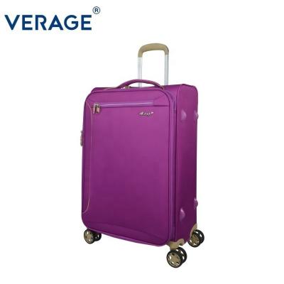 China Strong polyester VERAGE style softside spinner wheels luggage 3pcs set trolley bag suitcase for travel for sale