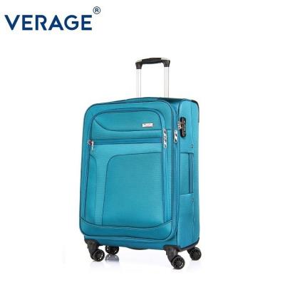 China Strong polyester VERAGE style softside spinner wheels luggage 3pcs set trolley bag suitcase for travel for sale