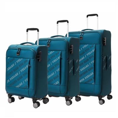 China Leight & VERAGE softside casual PET recycle spinner wheels 3pcs set eco friendly luggage suitcase for travel for sale