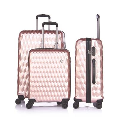 China Durable PC VERAGE ABS/PC Hardside Spinner Rolls Suitcases 3pcs Luggage Set Trolley Bag For Travel for sale