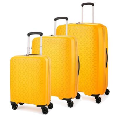 China Unbreakable PP VERAGE Hardside PP Spinner Wheels Luggage 3pcs Set Suitcase For Travel for sale