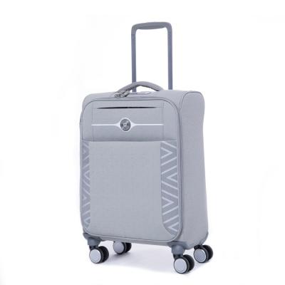 China Super strong polyester VERAGE wheels luggage softside spinner carryon suitcase for travel for sale