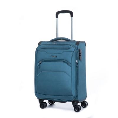 China Strong protective polyester VERAGE softside spinner wheels carry on luggage suitcase for travel for sale