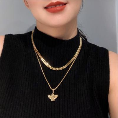 China Cute 18k Gold Plated Simple Gold Number Face Necklace Zircon 925 Silver Necklaces for sale