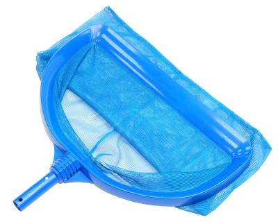 China Eco-Friendly Professional Luxury Heavy Duty Deep Rake Nylon Sheet Pool Net Skimmer With Standard Clip Handle for sale