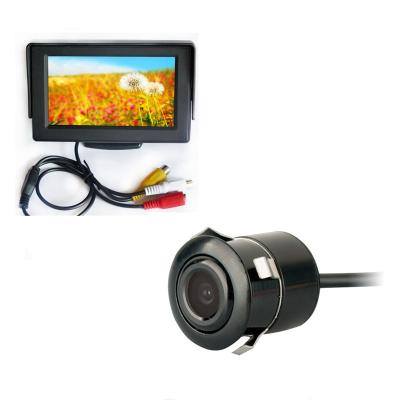 Chine appareil-photo de vue arrière de voiture de poinçon de 18.5mm moniteur de voiture de Sunvisor de 4,3 pouces à vendre