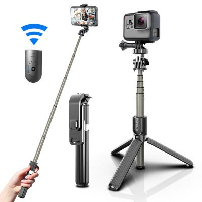 China Portable Flexible Light Weight Tripod Stand Extendable Aluminum Selfie Stick Tripod for Phone and Camera for sale