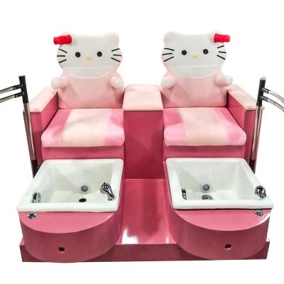 China Foot Spa Child Salon Furniture Two Seat Massage Kids Pedicure Spa Chair For Kids for sale