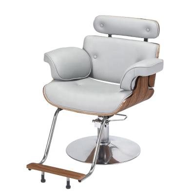 China Modern Chinese style sample chair for barber salon barber chair customization, fashionable and durable, made of popular color leather for sale