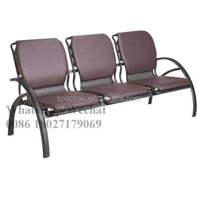 China Beauty 3 Seater Luxury Salon Reception Hairdresser Airport Hospital Lounge Chair Luxury Waiting Room Chair For Office Waiting Room for sale