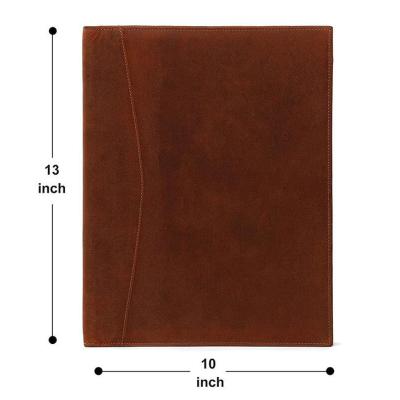 China High Quality Handmade Custom Leather Conference File Folder A4 Folder Custom Leather Document Folder for sale