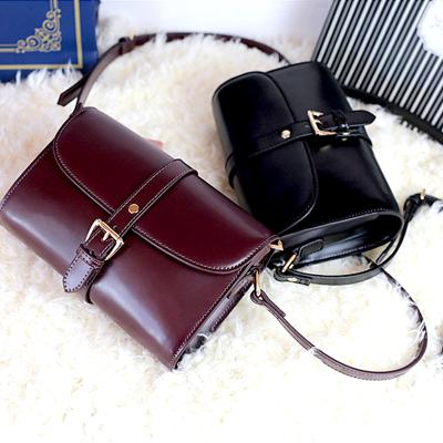 China New Handmade Leather Female Bag Oil Wax Retro Diagonal Leather Shoulder Bag Messenger Bag for sale