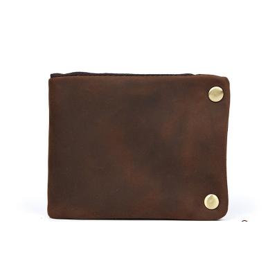 China Handmade High Quality Wholesale Custom Brand Designer Male Genuine Leather Wallet for sale