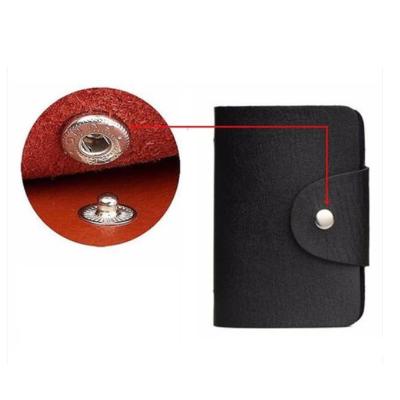 China Cheap Wholesale PU Credit Card ID Holder Handmade Leather Promotional Gift Card Holder for sale