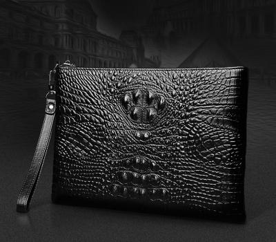 China Handmade Crocodile Mens Leather Clutch Bag For Business Men for sale