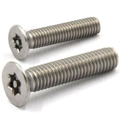 China Stainless Steel Flat Star Flat Countersunk Main Machine Screw With Pin Pin Torx Screw for sale