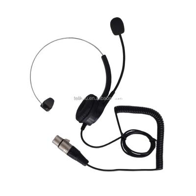 China TELIKOU Professional Intercom Headset Professional Interphone NE-11 Earphones and Headphones with XLR-4F or XLR-5M Connector for sale