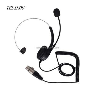 China Single Headband Ear Headband Light Weight Easy To Wear With Electret Microphone Intercom Headset for sale