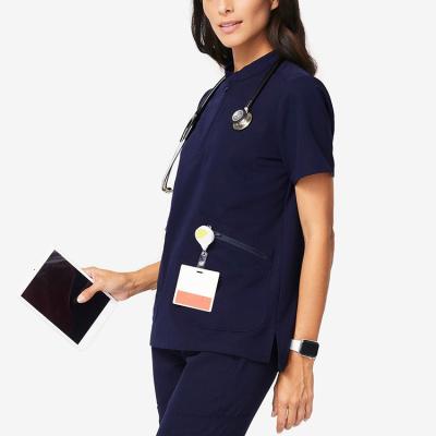 China Chinese Wholesale High Quality V-Neck Medical Uniforms for Hospital Receptionist/Pharmacist/Doctors/Veterinarian for sale