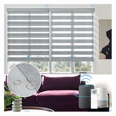 China Day and Night Contemporary Plug and Play Motorized Blinds Zebra Window Blinds with Motor Zebra Motorized Blinds for sale