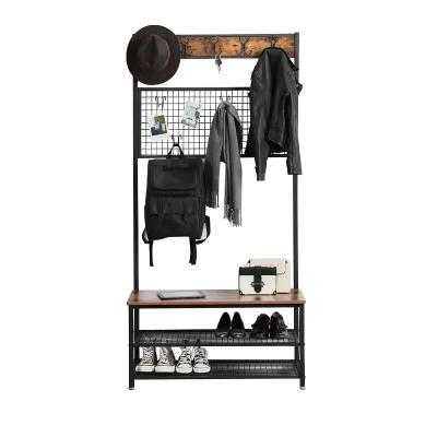 China Adjustable Shoe Rack Multifunction Wall Mount Rack Foldable Shoe Rack Black (Height) Metal Customized Finished Modern Living Room Furniture for sale