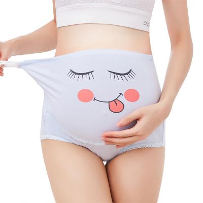 China RTS Comfortable Solid Panties Women High Waist Briefs Adjustable Maternity Breathable Pregnancy Underwear for sale