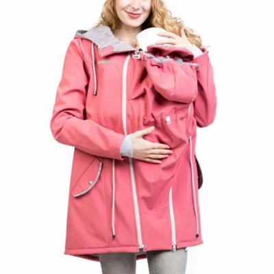 China Wholesale Anti-wrinkle Pregnant Clothing Jacket Custom Fashion 4 in 1 Baby Multifunctional Women Clothes Kangaroo Maternity Jacket for 2022 for sale