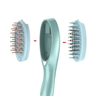 China Comb + Hair Smooth+massage Brush Anti-Static Hairbrush Electric Hair Growth Ems Vibration Scalp Massage Comb Hair Brush for sale