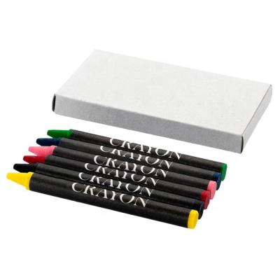 China Kids And Promotion Non-Toxic Custom Crayon Color 6 In Paper Box for sale