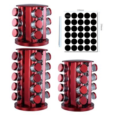 China Viable Kitchen Spice Rack Organizer Seasoning Revolving Tower Spice Holder Jars with Stand for sale