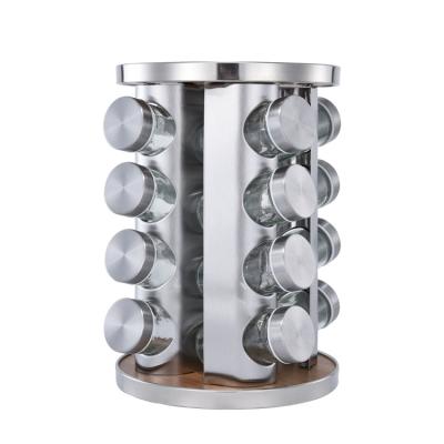 China Viable Manufacturing Round Seasoning Spice Jar Conters Rotating Spice Rack With Spices for sale