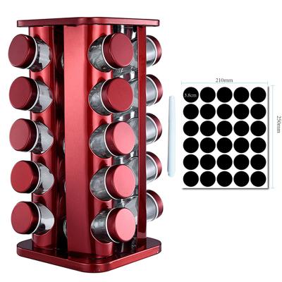 China Sustainable Wholesale Multifunctional Stainless Steel Rotating Modern Spice Rack Bottles For Kitchen for sale