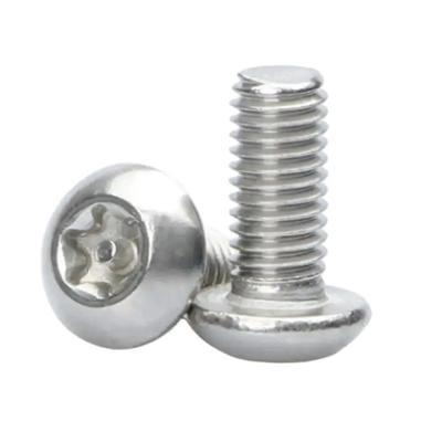 China Pan 304 Stainless Steel Round Torx Pan Head Anti Theft Security Screws Six Lobe Knob Head Socket Screws for sale