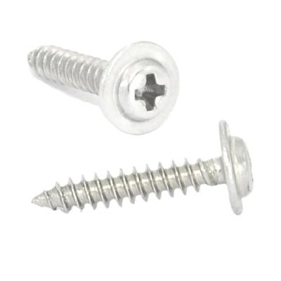 China Pan Galvanized Grade 10.9 Pan Washer Flanged Head Screws triangular self-tapping for sale