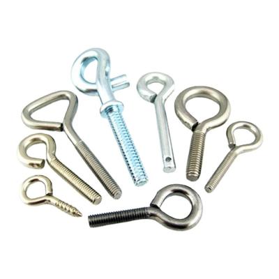 China Ring Or Hook Stainless Steel Antirust Eye Hooks Eye Screws Galvanized 1 Inch Galvanized Eye Screw Bolt for sale