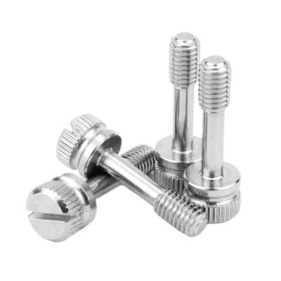 China Pan Hardware Captive Screw Slotted Knurled Panel Head Screws for sale