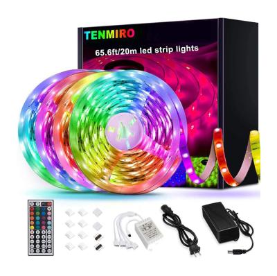 China ROAD iMato 2021 New Design 44key 3528 2835 5050 Diode Flexible Strip IP20 With IR Controller RGB Music Led Light Strip 5M for sale