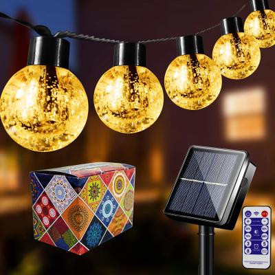 China Garden Colorful Solar String Lights Outdoor Christmas Fairy Lights for sale