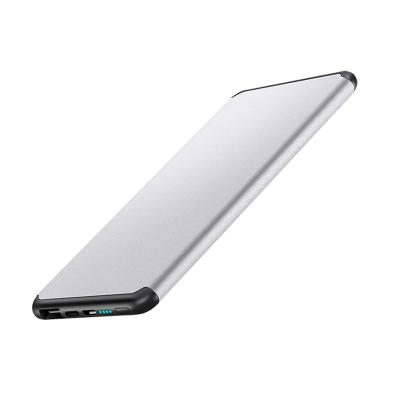 China CE RoHS 2021 Best-selling Support Charging FCC Portable Slim Power Bank, Metal Power Bank 8000mAh for sale