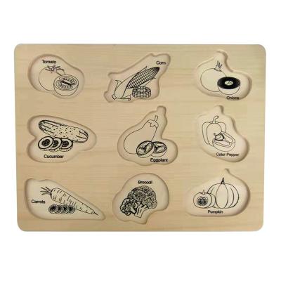 China Eco-Friendly Non-Toxic Wooden Vegetable Play Board for sale