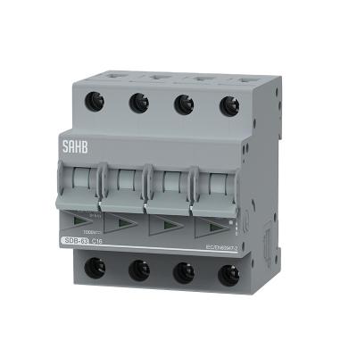 China DC 1-63A 1500V 4P CE Approved PV Solar System SAHB TUV Miniature Solar DC Circuit Breaker for sale