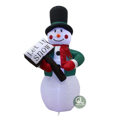 China Custom Logo High Power Motion LED Airblown Polyester Inflatable Snowman C for sale