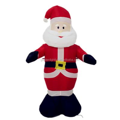 China Happy Outdoor Giant 4FT Polyester Price Santa Claus Inflatable Christmas for sale