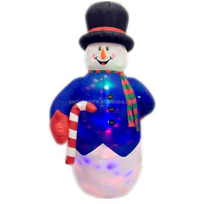 China Polyester Custom Color High Power Motion Airblown 8FT LED Inflatable Snowman for sale